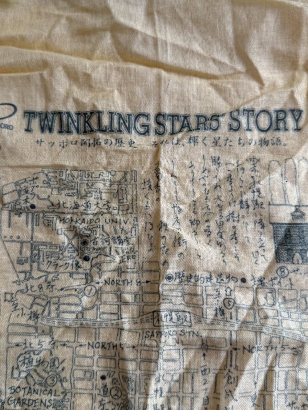 Vintage 1989 Shimaguchi Sapporo Twinkling Stars Story Scarf Architectural Design - Picture 2 of 5